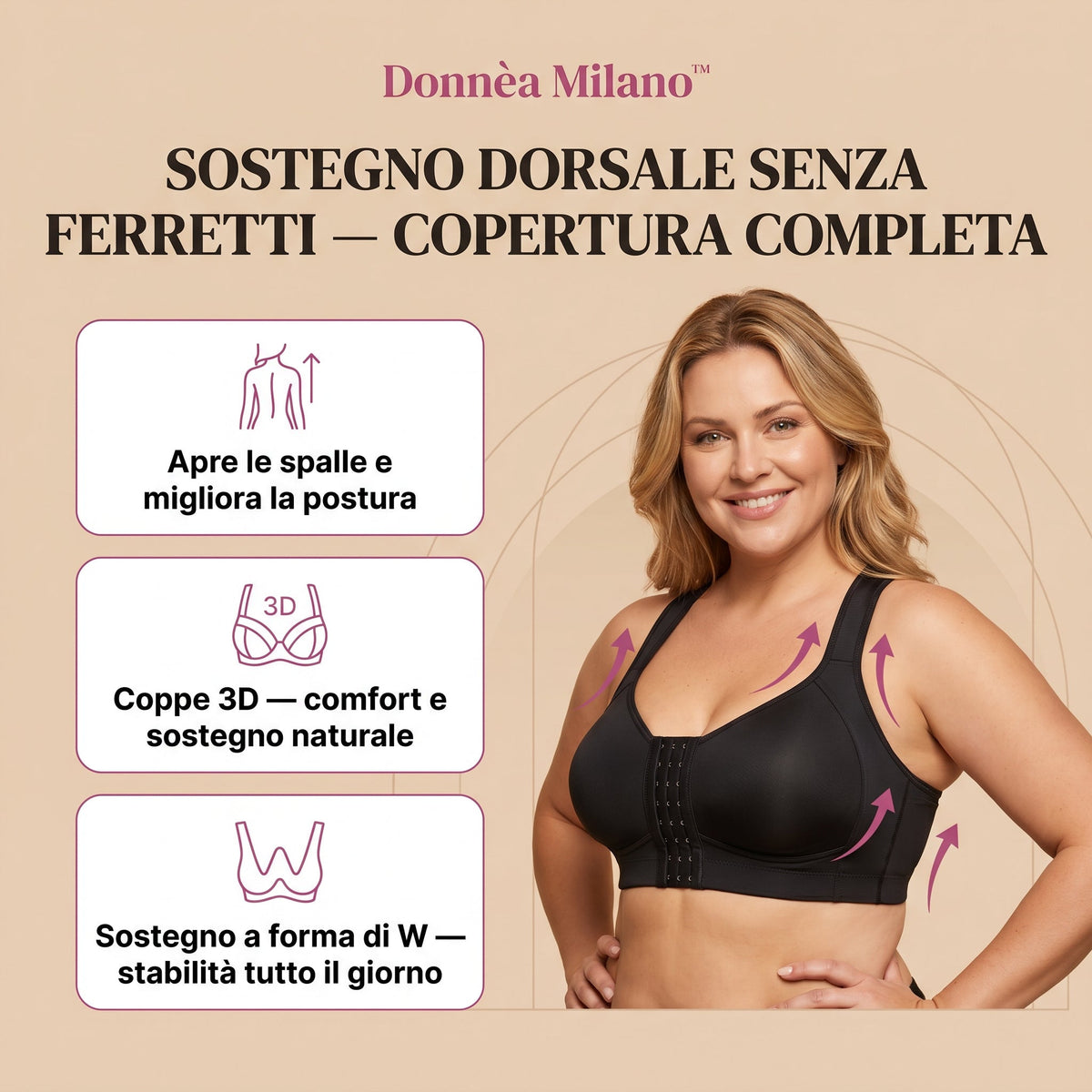 Reggiseno Correttore di Postura — Sostegno, Lift & Silhouette