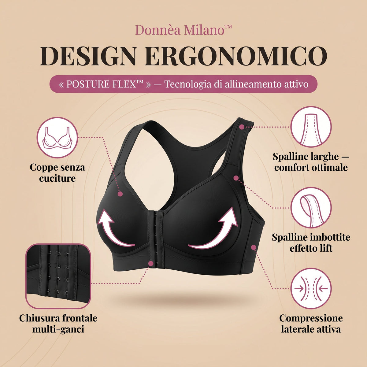 Reggiseno Correttore di Postura — Sostegno, Lift & Silhouette